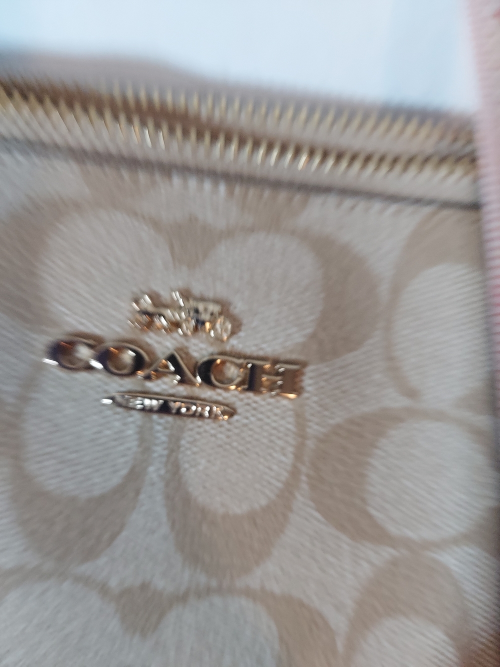 Coach Signature Ava Chain Tote & Matching Zip Wallet Set - Khaki/Chalk - Picture 12 of 14